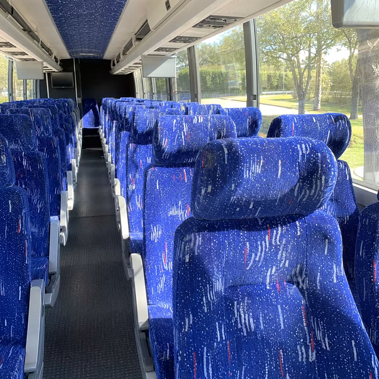 oklahoma city charter bus interior
