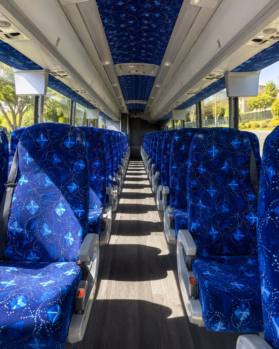 oklahoma city charter bus rental interior