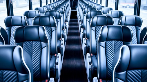 oklahoma city 55 passenger charter bus inside